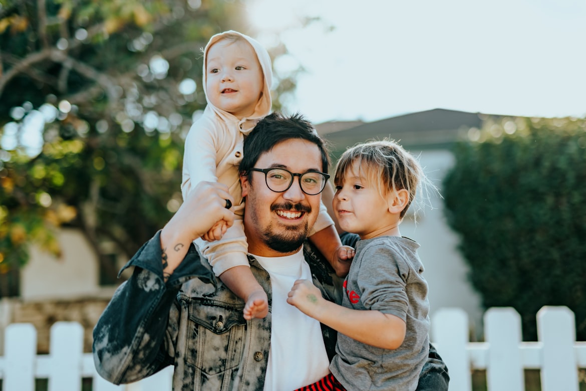 Happy family enjoying relief and peace of mind